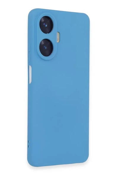 Newface Realme C55 Kılıf Nano içi Kadife Silikon - Mavi ürün görseli 1