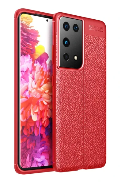Newface Samsung Galaxy S21 Ultra Kılıf Auto Focus Kapak - Kırmızı ürün görseli 1