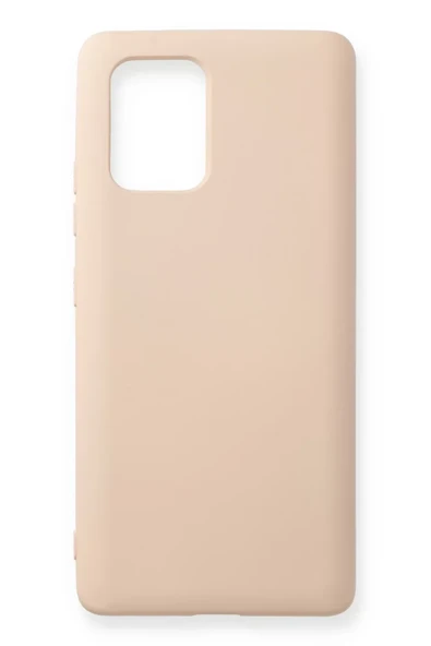 Newface Samsung Galaxy A91 / S10 Lite Kılıf Nano içi Kadife Silikon - Pudra ürün görseli 1