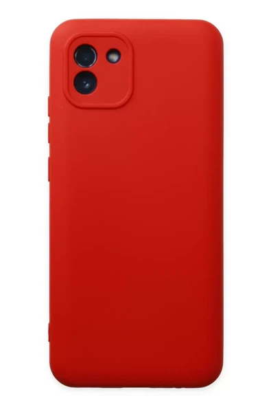 Newface Samsung Galaxy A03 Kılıf Nano içi Kadife Silikon - Kırmızı ürün görseli 1