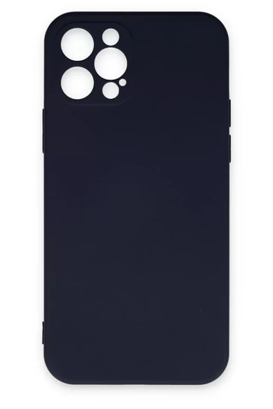Newface Apple iPhone 12 Pro Max Kılıf Nano içi Kadife Silikon - Lacivert ürün görseli 1