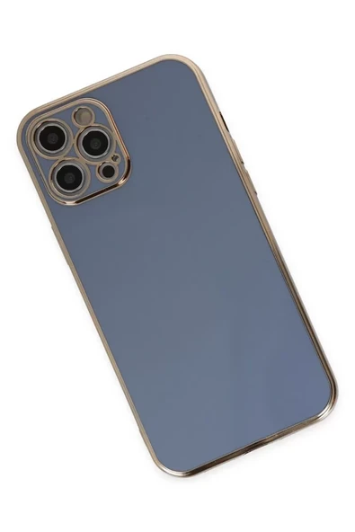 Newface Apple iPhone 12 Pro Max Kılıf Volet Silikon - Mavi - Resim 3