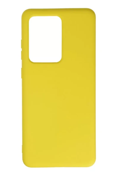 Newface Samsung Galaxy S20 Ultra Kılıf Nano içi Kadife Silikon - Sarı ürün görseli 1