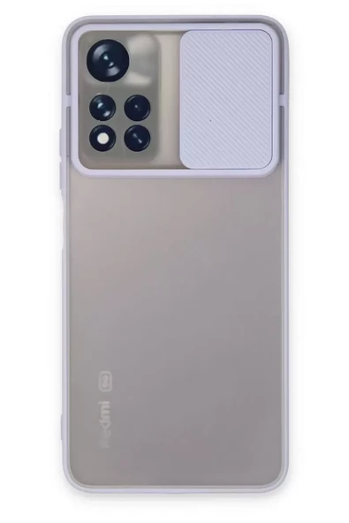 Newface Xiaomi Redmi Note 11T Kılıf Palm Buzlu Kamera Sürgülü Silikon - Lila ürün görseli 1