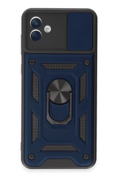 Newface Samsung Galaxy A04E Kılıf Pars Lens Yüzüklü Silikon - Lacivert ürün görseli 1