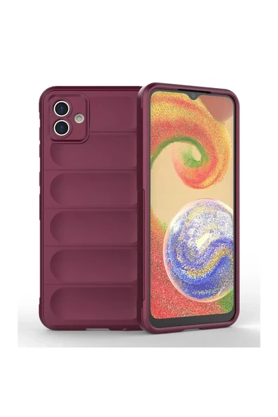 Newface Samsung Galaxy A04E Kılıf Optimum Silikon - Bordo ürün görseli 1
