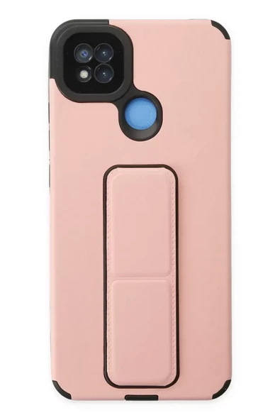 Newface Xiaomi Redmi 9C Kılıf Mega Standlı Silikon - Pudra ürün görseli 1