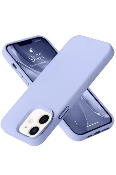 Newface Apple iPhone 12 Kılıf Nano içi Kadife Silikon - Lila ürün görseli 1