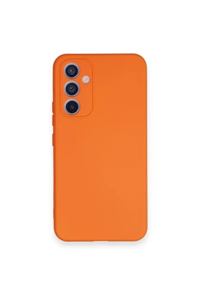 Newface Samsung Galaxy A54 5G Kılıf Nano içi Kadife Silikon - Turuncu ürün görseli 1
