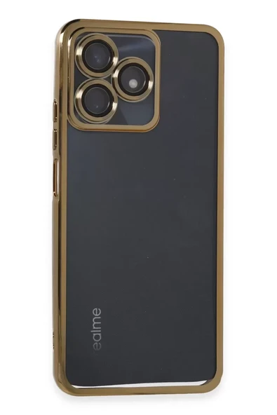 Newface Realme C53 Kılıf Razer Lensli Silikon - Gold ürün görseli 1
