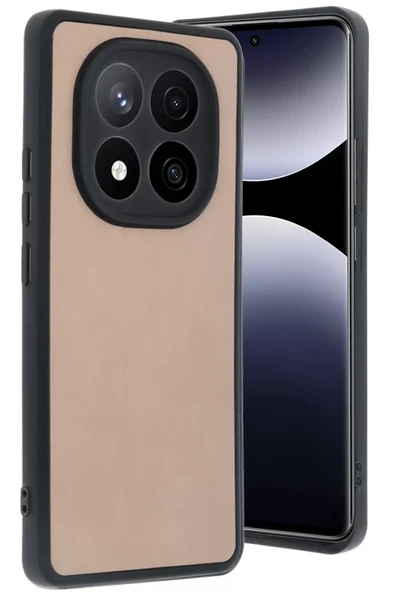 Newface Xiaomi Redmi Note 14 Pro 5G Kılıf Aras Deri Kapak - Pudra ürün görseli 1