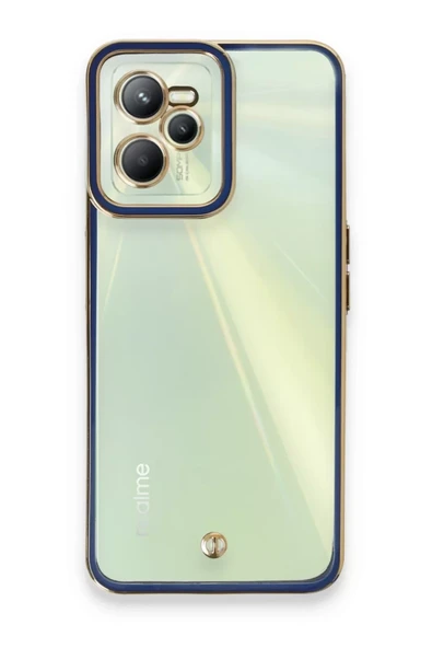 Newface Realme C35 Kılıf Liva Lens Silikon - Mavi ürün görseli 1