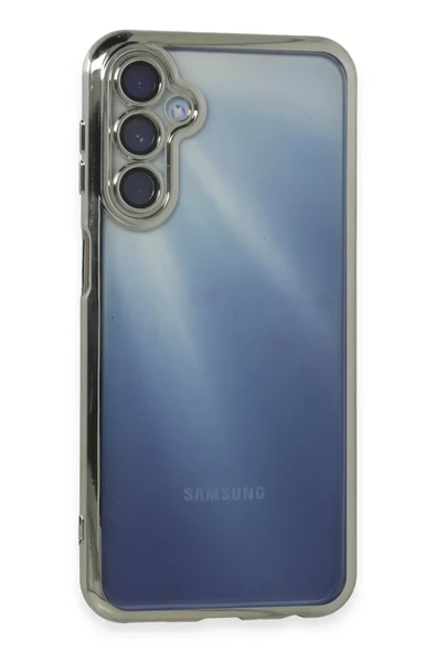 Newface Samsung Galaxy A55 5G Kılıf Razer Lensli Silikon - Gümüş ürün görseli 1