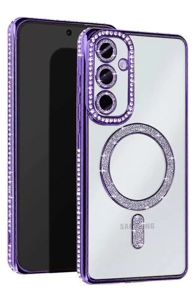 Newface Samsung Galaxy S25 Edge Joke Simli Magneticsafe Kılıf - Derin Mor ürün görseli 1