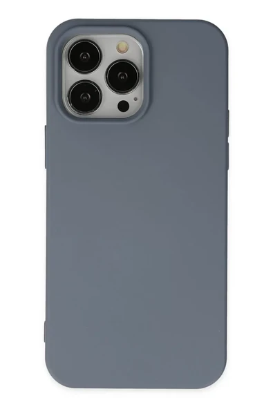 Newface Apple iPhone 14 Pro Kılıf Nano içi Kadife Silikon - Gri ürün görseli 1