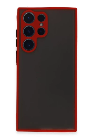 Newface Samsung Galaxy S23 Ultra Kılıf Montreal Silikon Kapak - Kırmızı ürün görseli 1