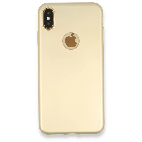 Newface Apple iPhone XS Max Kılıf First Silikon - Gold - Resim 3
