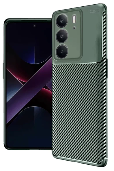 Newface Realme C75 4G Auto Focus Karbon Kapak - Koyu Yeşil ürün görseli 1