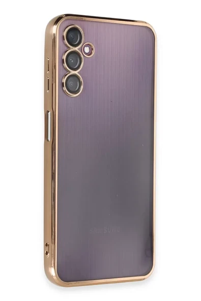 Newface Samsung Galaxy A14 4G Kılıf Razer Lensli Silikon - Gold ürün görseli 1