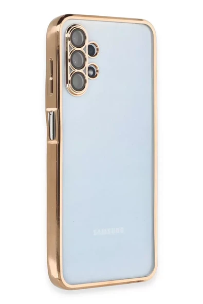 Newface Samsung Galaxy A13 4G Kılıf Razer Lensli Silikon - Gold ürün görseli 1