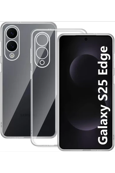 Newface Samsung Galaxy S25 Edge Kılıf Lüx Şeffaf Silikon ürün görseli 1