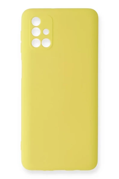 Newface Samsung Galaxy M31S Kılıf Nano içi Kadife Silikon - Sarı ürün görseli 1