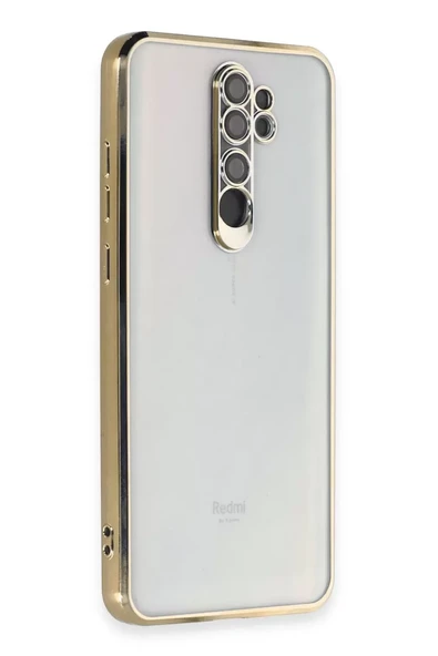Newface Xiaomi Redmi Note 8 Pro Kılıf Razer Lensli Silikon - Gold ürün görseli 1
