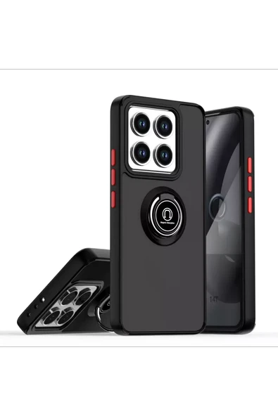Newface Xiaomi Mi 15 Kılıf Montreal Yüzüklü Silikon Kapak - Siyah ürün görseli 1