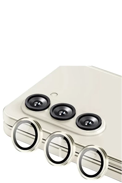 Newface Samsung Galaxy Z Fold 5 Valdez Metal Kamera Lens - Krem ürün görseli 1