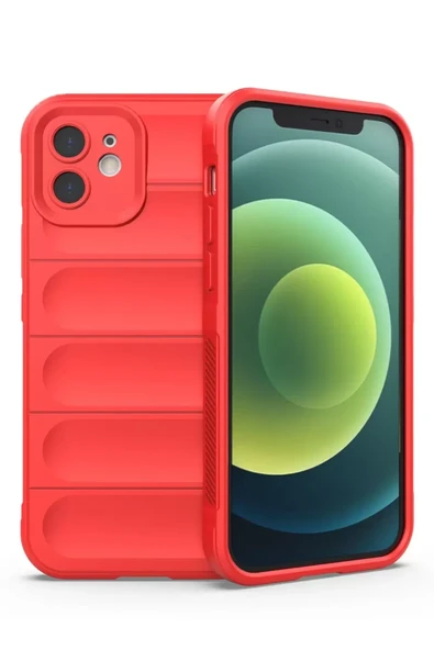 Newface Apple iPhone 12 Kılıf Optimum Silikon - Kırmızı ürün görseli 1