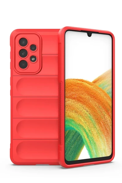 Newface Samsung Galaxy A33 5G Kılıf Optimum Silikon - Kırmızı ürün görseli 1
