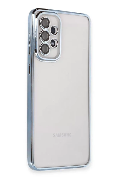Newface Samsung Galaxy A73 5G Kılıf Razer Lensli Silikon - Açık Mavi ürün görseli 1