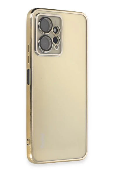 Newface Xiaomi Redmi Note 12 4G Kılıf Razer Lensli Silikon - Gold ürün görseli 1
