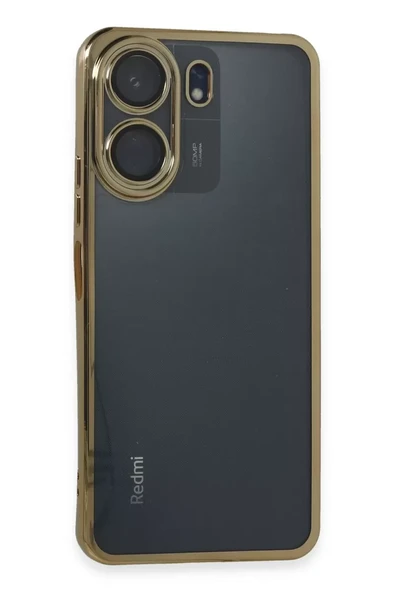 Newface Xiaomi Redmi 13C Kılıf Razer Lensli Silikon - Gold ürün görseli 1