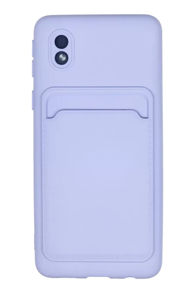 Newface Samsung Galaxy A01 Core Kılıf Kelvin Kartvizitli Silikon - Lila ürün görseli 1