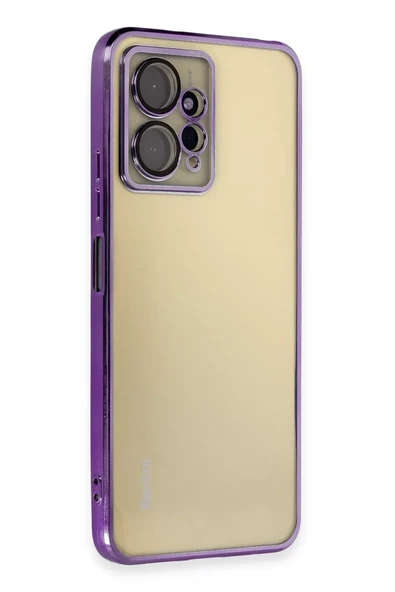 Newface Xiaomi Redmi Note 12 4G Kılıf Razer Lensli Silikon - Mor ürün görseli 1
