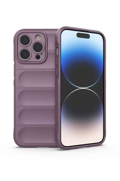 Newface Apple iPhone 14 Pro Kılıf Optimum Silikon - Mor ürün görseli 1