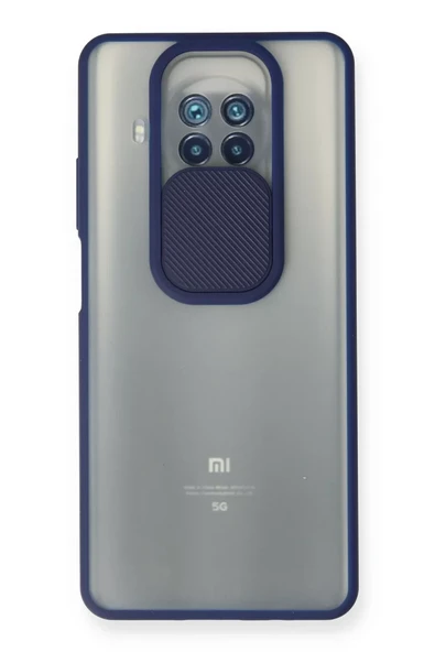 Newface Xiaomi Mi 10T Lite Kılıf Palm Buzlu Kamera Sürgülü Silikon - Lacivert ürün görseli 1