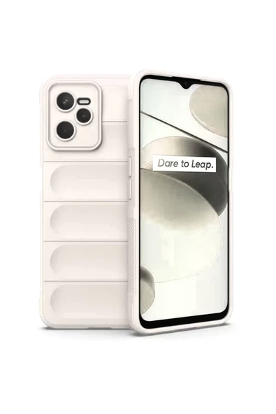 Newface Realme C35 Kılıf Optimum Silikon - Krem ürün görseli 1