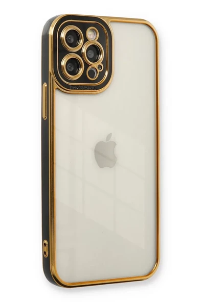 Newface Apple iPhone 12 Pro Max Kılıf Liva Lens Silikon - Siyah ürün görseli 1