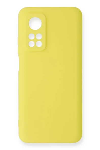 Newface Xiaomi Mi 10T Kılıf Nano içi Kadife Silikon - Sarı ürün görseli 1