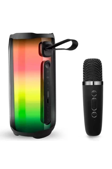 Newface Pluse 5 Mikrofonlu RGB Kablosuz Hoparlör - Siyah ürün görseli 1