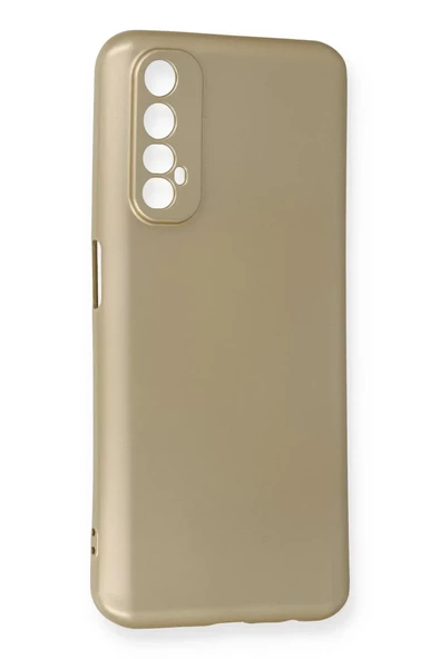 Newface Realme 7 Kılıf First Silikon - Gold - Resim 2