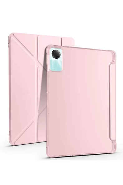 Newface Xiaomi Redmi Pad SE 4G Kılıf Kalemlikli Mars Tablet Kılıfı - Rose Gold ürün görseli 1
