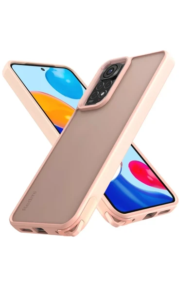Newface Xiaomi Redmi Note 11 Kılıf Elegant Kapak - Pudra ürün görseli 1