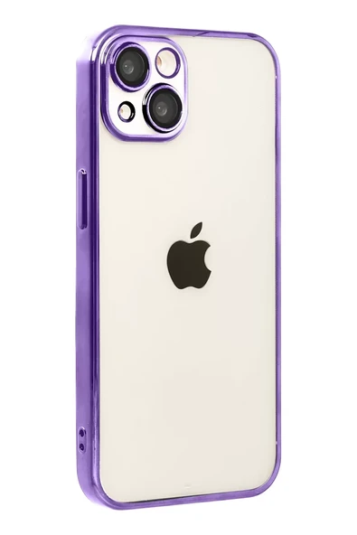 Newface Apple iPhone 15 Razer Lensli Silikon - Mor ürün görseli 1