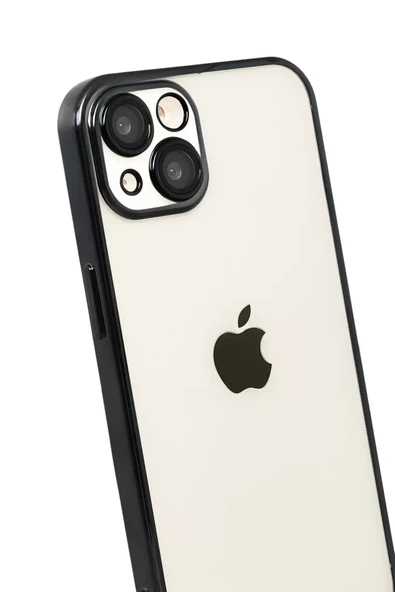 Newface Apple iPhone 15 Razer Lensli Silikon - Siyah - Resim 3