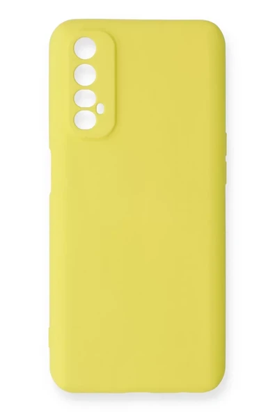 Newface Realme 7 Kılıf Nano içi Kadife Silikon - Sarı ürün görseli 1