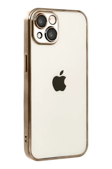 Newface Apple iPhone 15 Razer Lensli Silikon - Çöl Titanyum ürün görseli 1