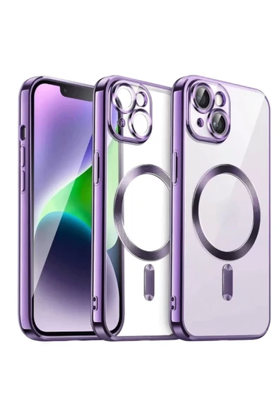 Newface Apple iPhone 15 Kılıf Kross Magneticsafe Kapak - Mor ürün görseli 1